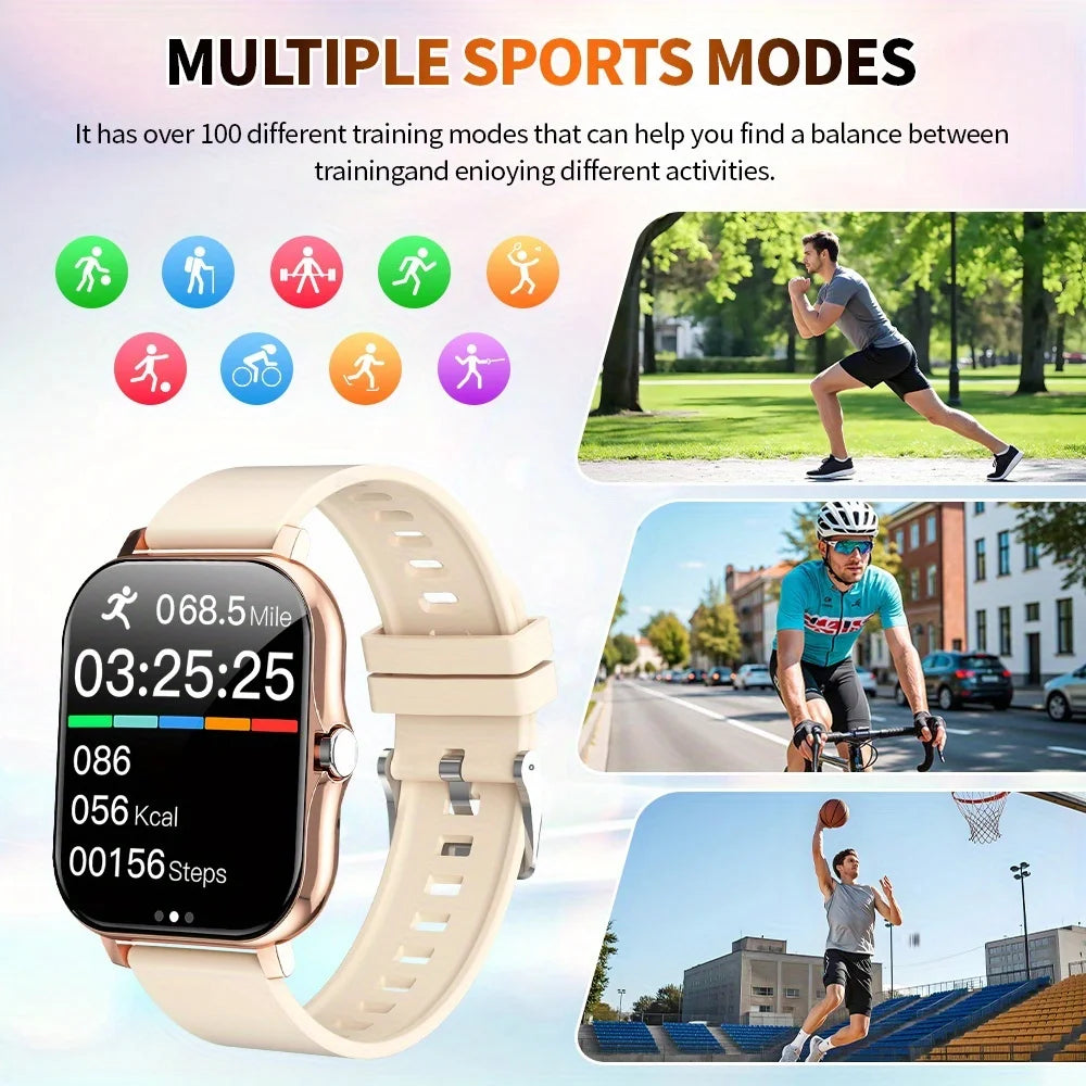 G.L Wear Smartwatch with 1.83-Inch HD Display, Bluetooth Calling, and Heart Rate Activity Tracking - Ideal Gift for Men and Women