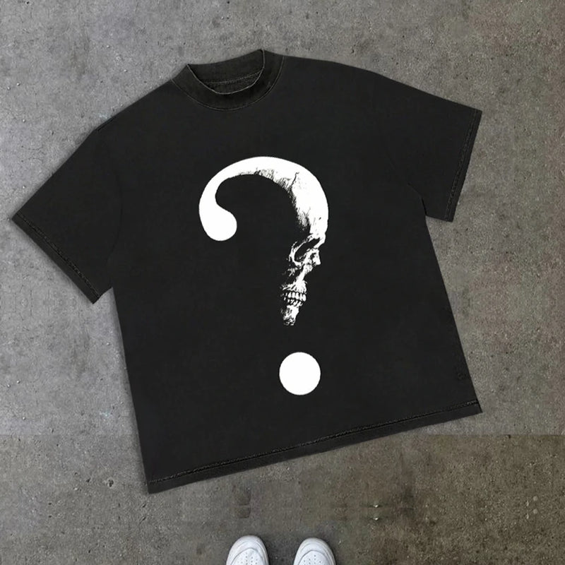Vintage Dark Centipede Skeletal Graphic Cotton Print T-Shirt Men Y2K Summer Short Sleeves Oversize T-Shirt Women Casual Tee Tops
