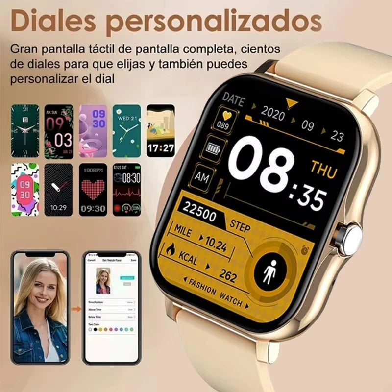 G.L Wear Smartwatch with 1.83-Inch HD Display, Bluetooth Calling, and Heart Rate Activity Tracking - Ideal Gift for Men and Women