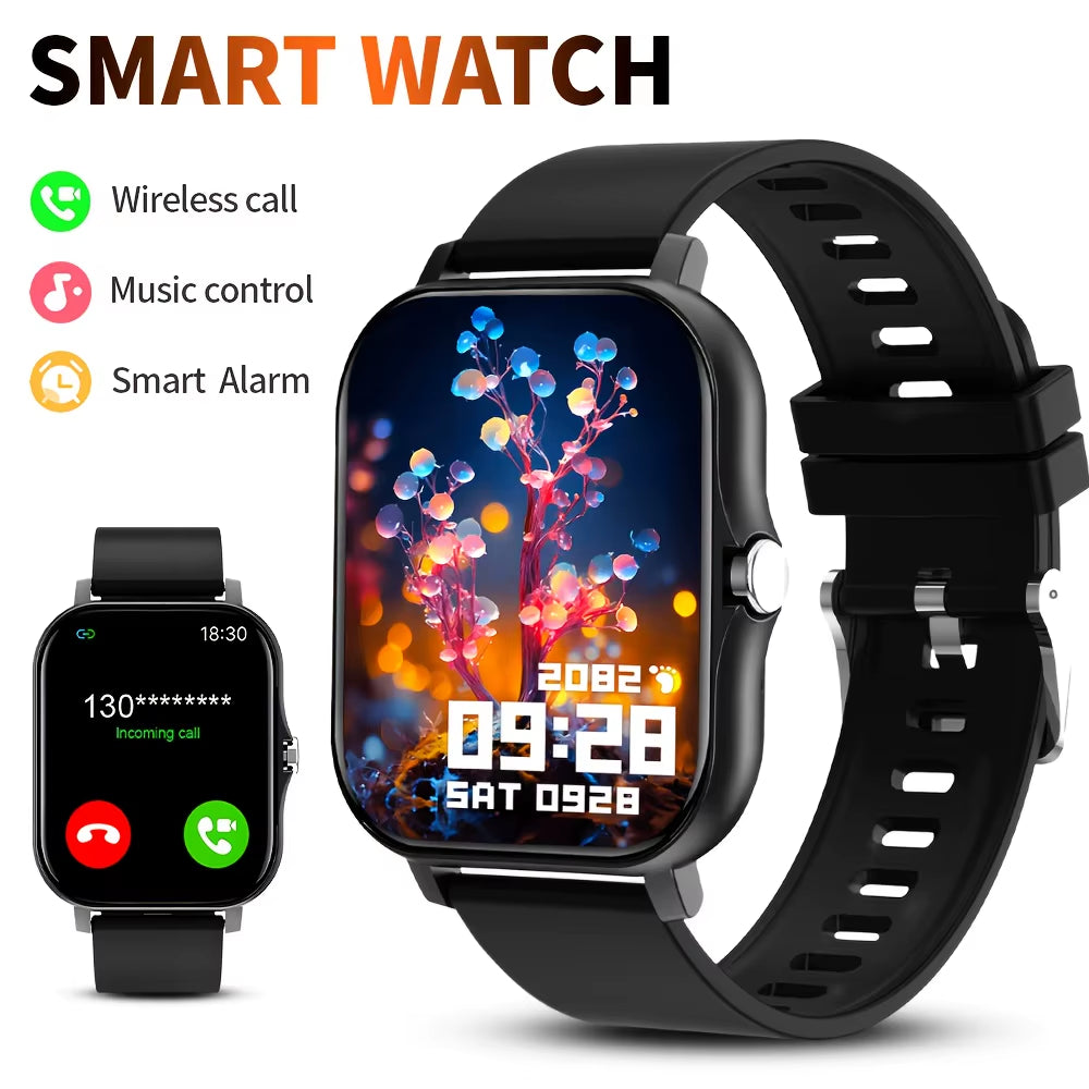 G.L Wear Smartwatch with 1.83-Inch HD Display, Bluetooth Calling, and Heart Rate Activity Tracking - Ideal Gift for Men and Women