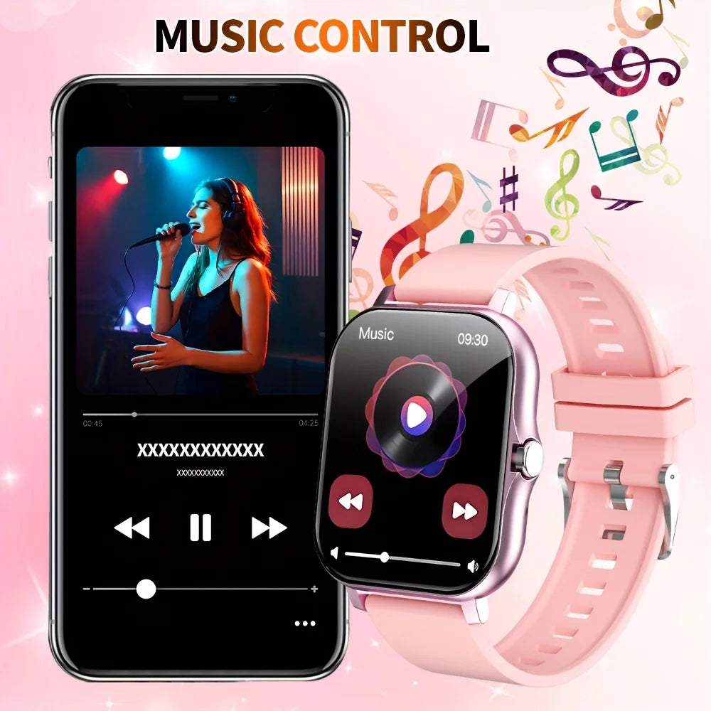 G.L Wear Smartwatch with 1.83-Inch HD Display, Bluetooth Calling, and Heart Rate Activity Tracking - Ideal Gift for Men and Women